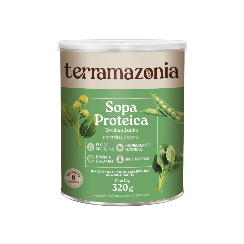 Sopa Proteica de Jambu com Ervilha - Caixa com 10 sachês de 40g