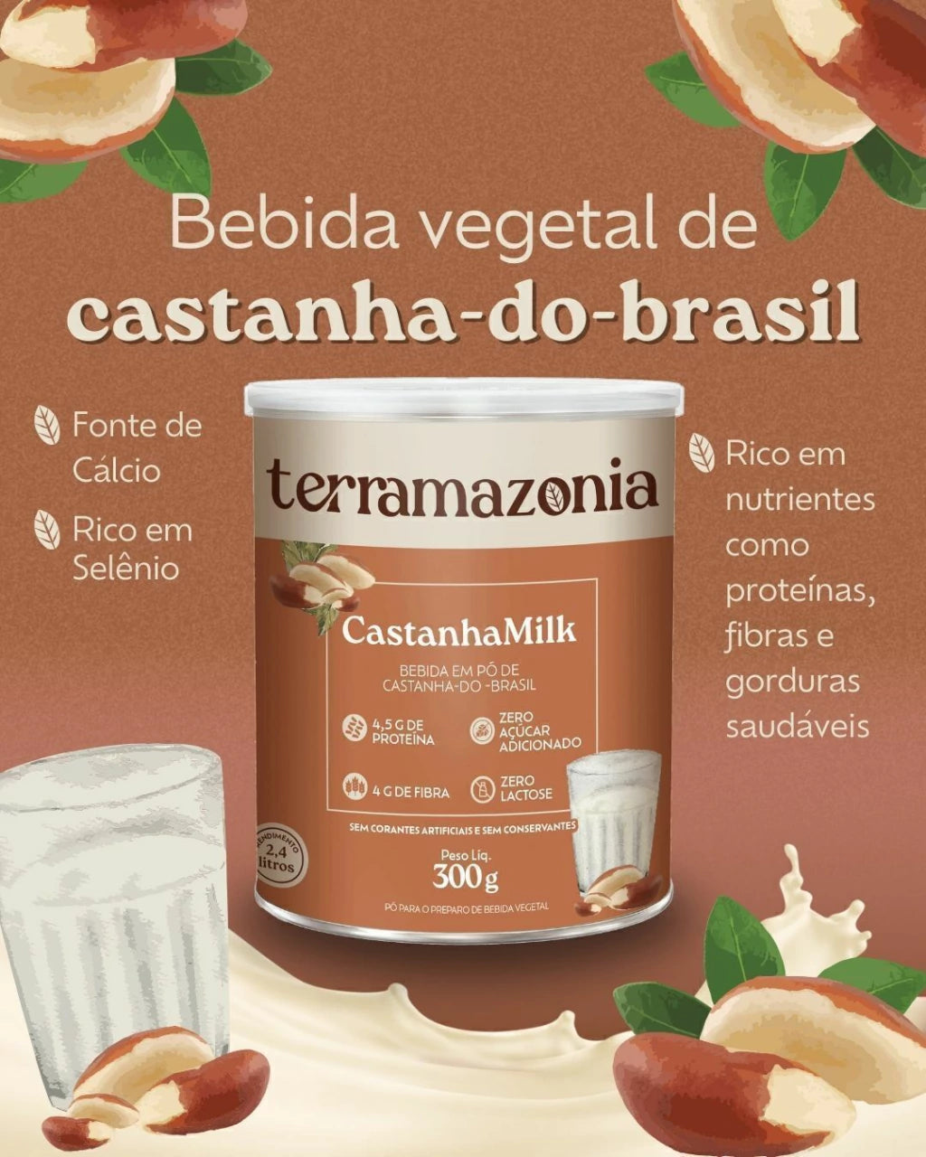Castanha Milk - Caixa com 10 sachês de 25g