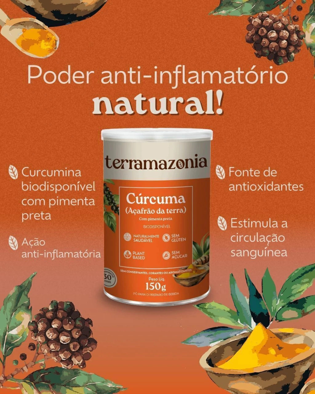 Cúrcuma em pó Premium 150g