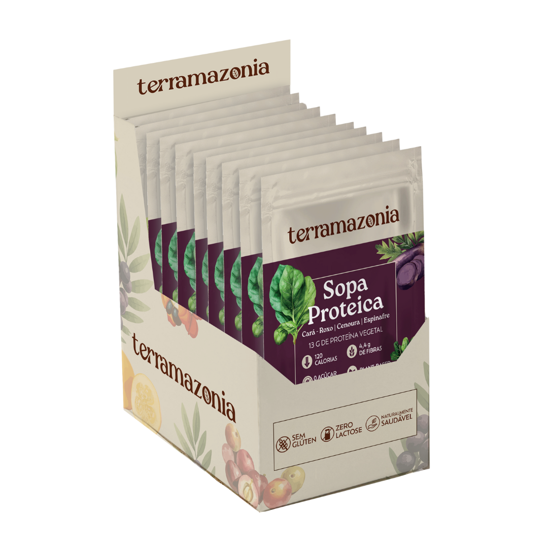 Sopa Proteica de Cara Roxo - Caixa com 10 sachês de 40g