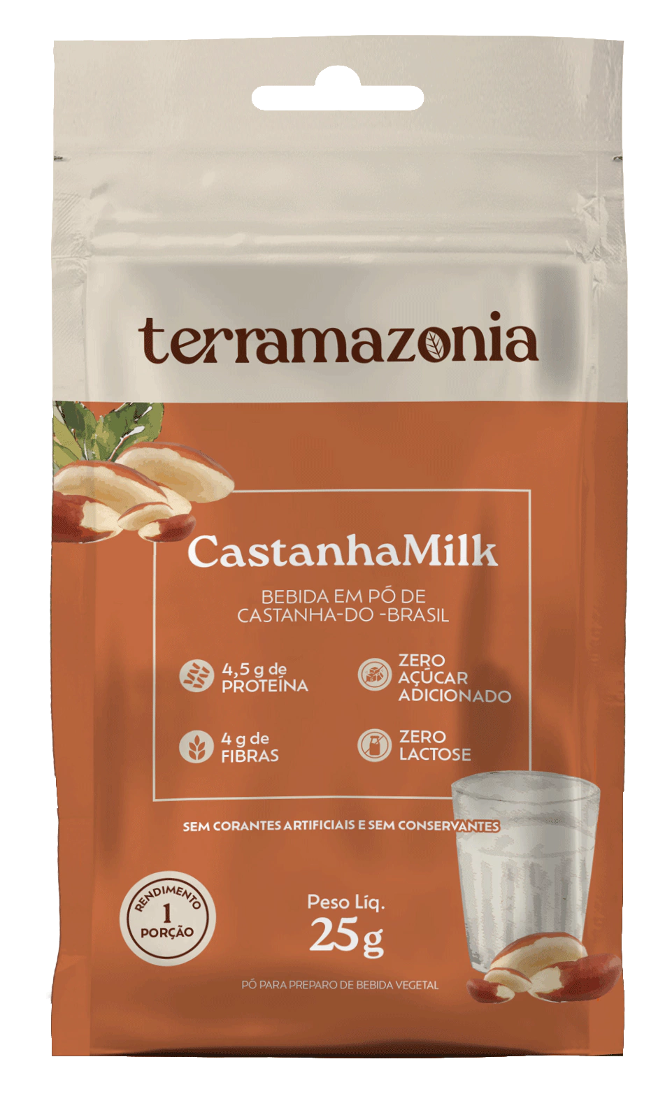 Castanha Milk - Caixa com 10 sachês de 25g